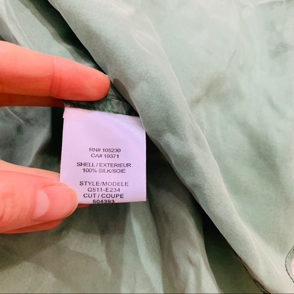 Equipment femme major blouse safari green silk - Picture 4 of 6